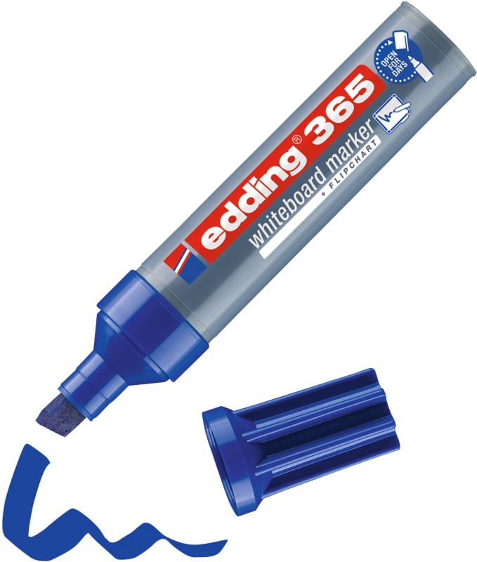 edding E-365 Whiteboard-Marker Blau Keilspitze 7 mm