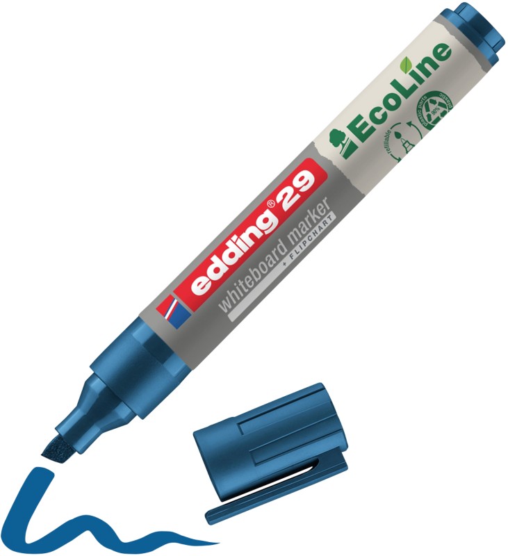 edding ecoline E-29 Whiteboard-Marker Blau Keilspitze 1 - 5 mm