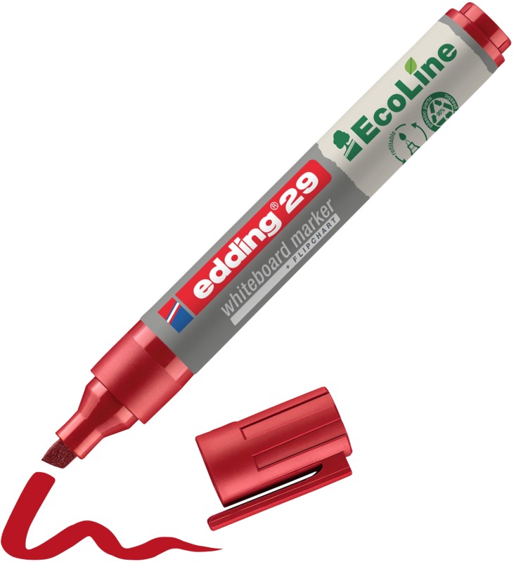 edding ecoline E-29 Whiteboard-Marker Rot Keilspitze 1 - 5 mm