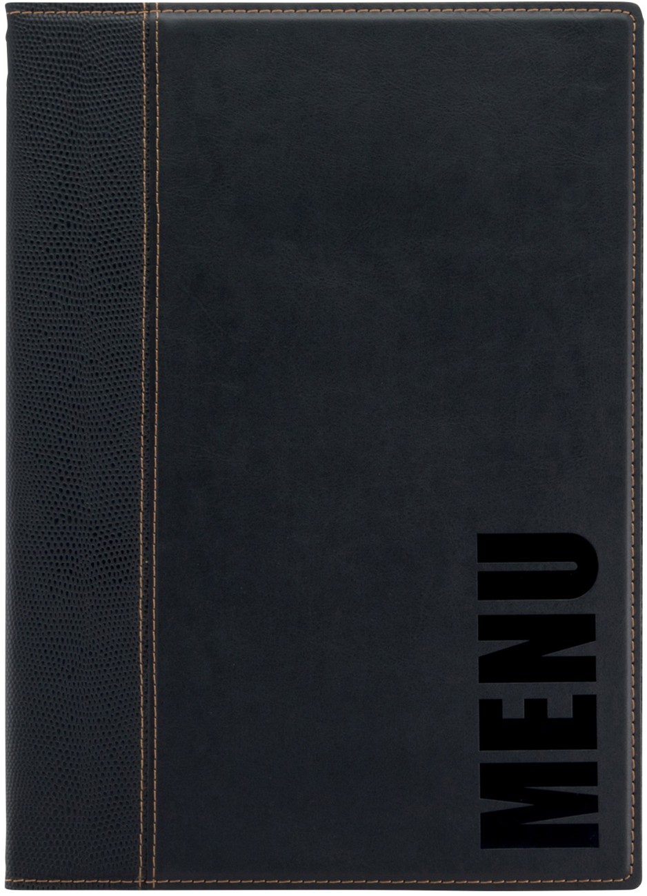 Securit Trendy Menu Holder Freestanding Rectangular 24 (W) X 0.4 (D) X 34 (H) Cm Black