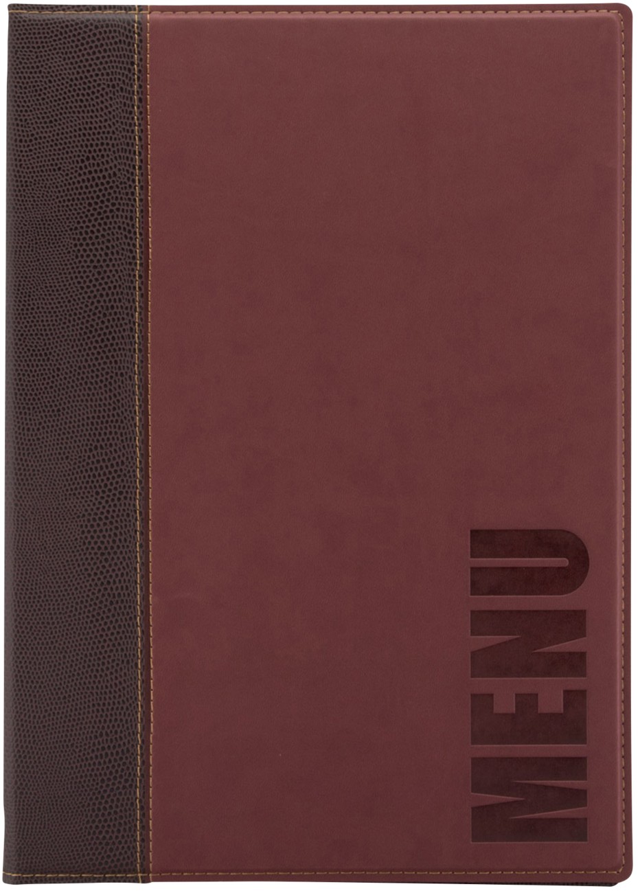 Securit Trendy Menu Holder Freestanding Rectangular 24 (W) X 0.4 (D) X 34 (H) Cm Red