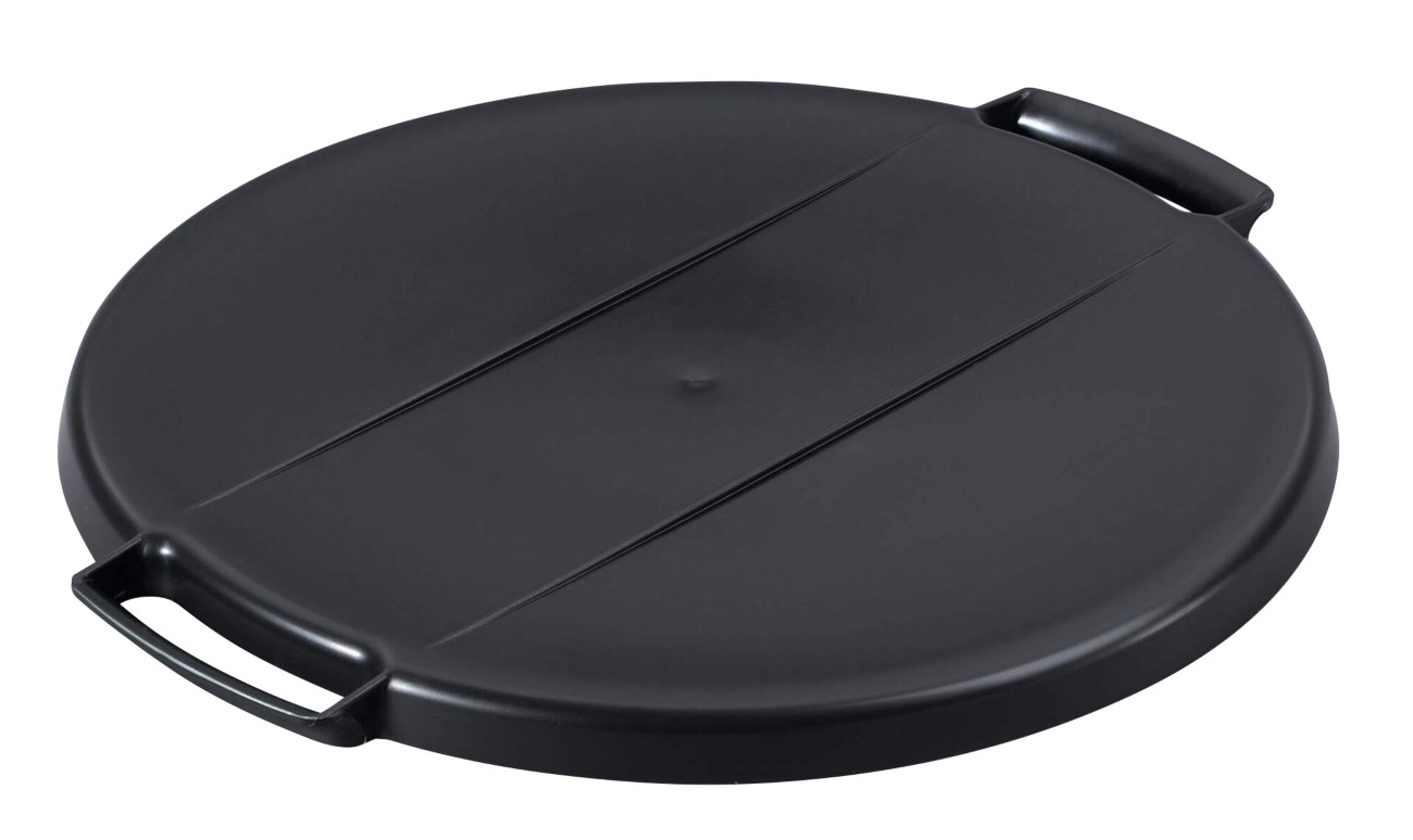 Durable 40L Round Bin Lid Black - Strong Easy Grip Lid - DURABIN - Image 5
