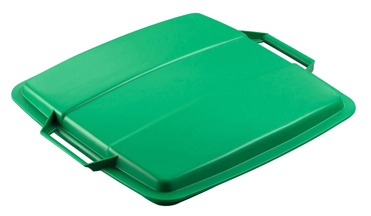 Durable 90L Bin Lid Green - Square Recycling Bin Lid - Food Safe - - Image 5