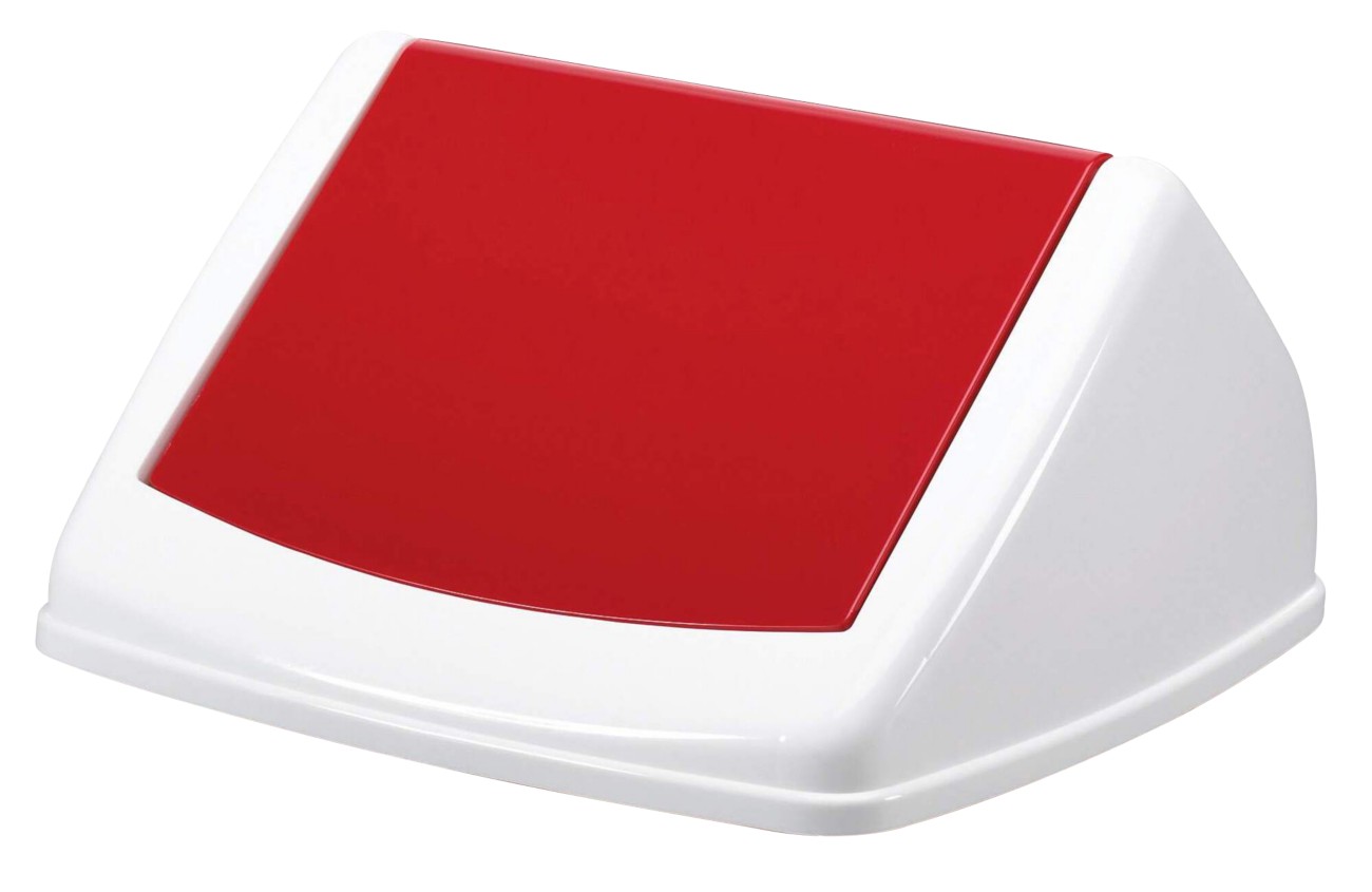 Durable 40L Square Flip Swing Lid Red - Recycling Bin Lid - Durabin - Image 5