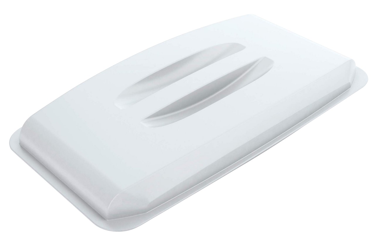 Rackhams White 60L Bin Lid | Rectangular Recycling Bin Lid | Food Safe | Durabin - Image 3
