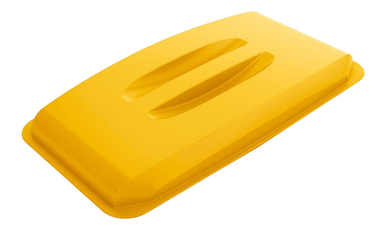 Durable DURABIN 60 Lid Yellow - To Be Used with DURABIN 60 Waste Bin - Easy to Grip Handle - Made of Strong Polypropylene - Image 5