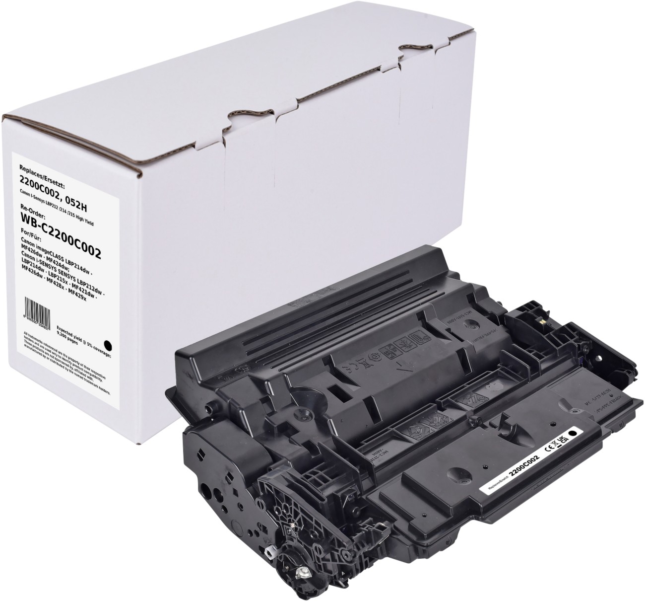 052H Kompatibel Canon Tonerkartusche Schwarz