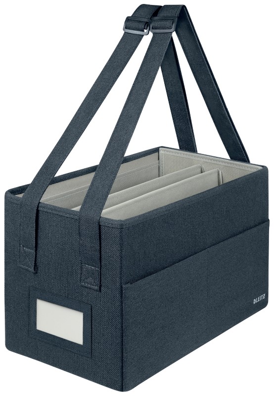 Leitz Fabric Desk Sharing Tasche 6576 Kompakt Faltbar mit Tragegriffen Grau 355 x 210 x 200 mm