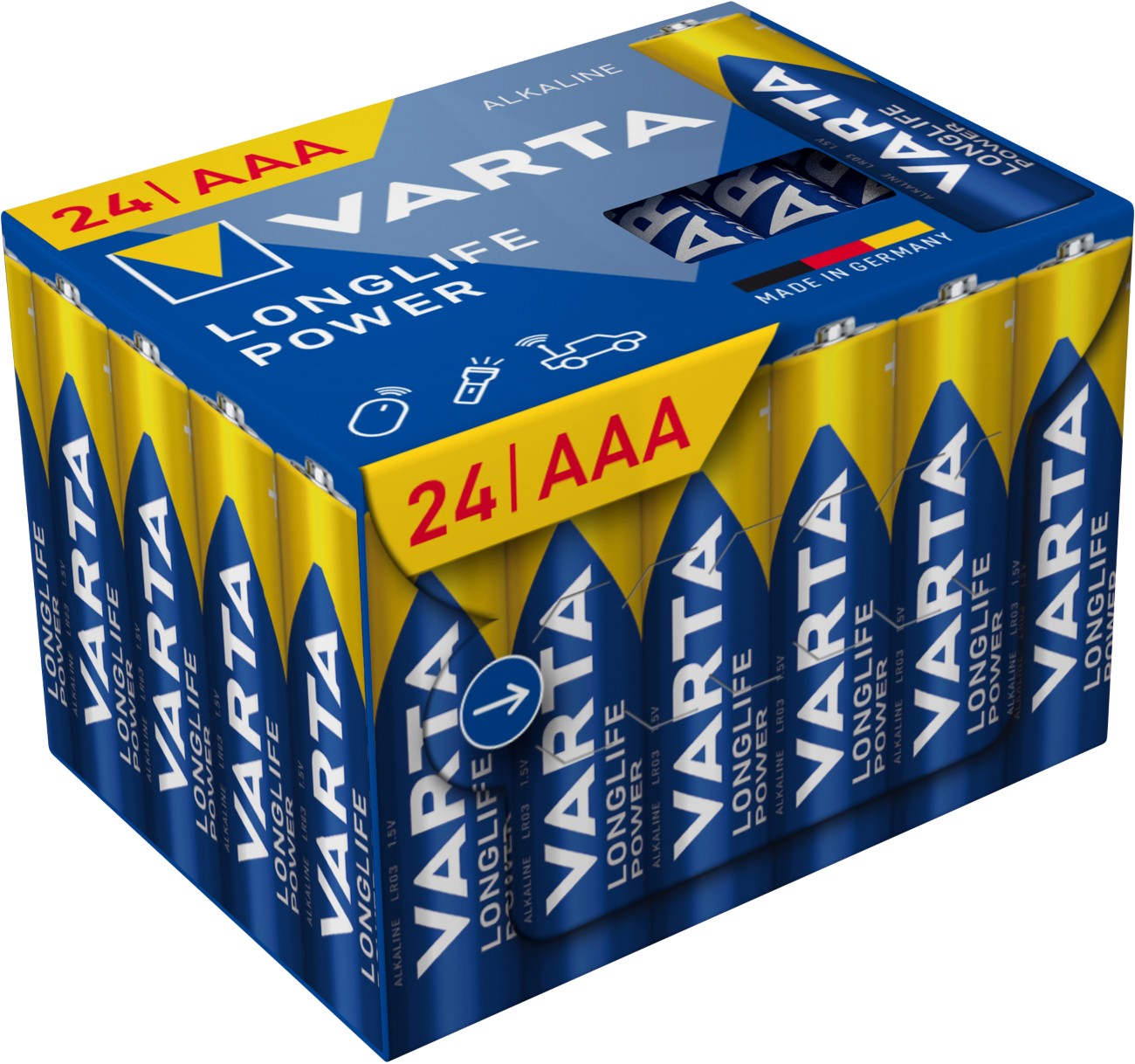 VARTA-Batterien LONGLIFE Power AAA 1250 mAh Alkaline 24 Stück 1290910