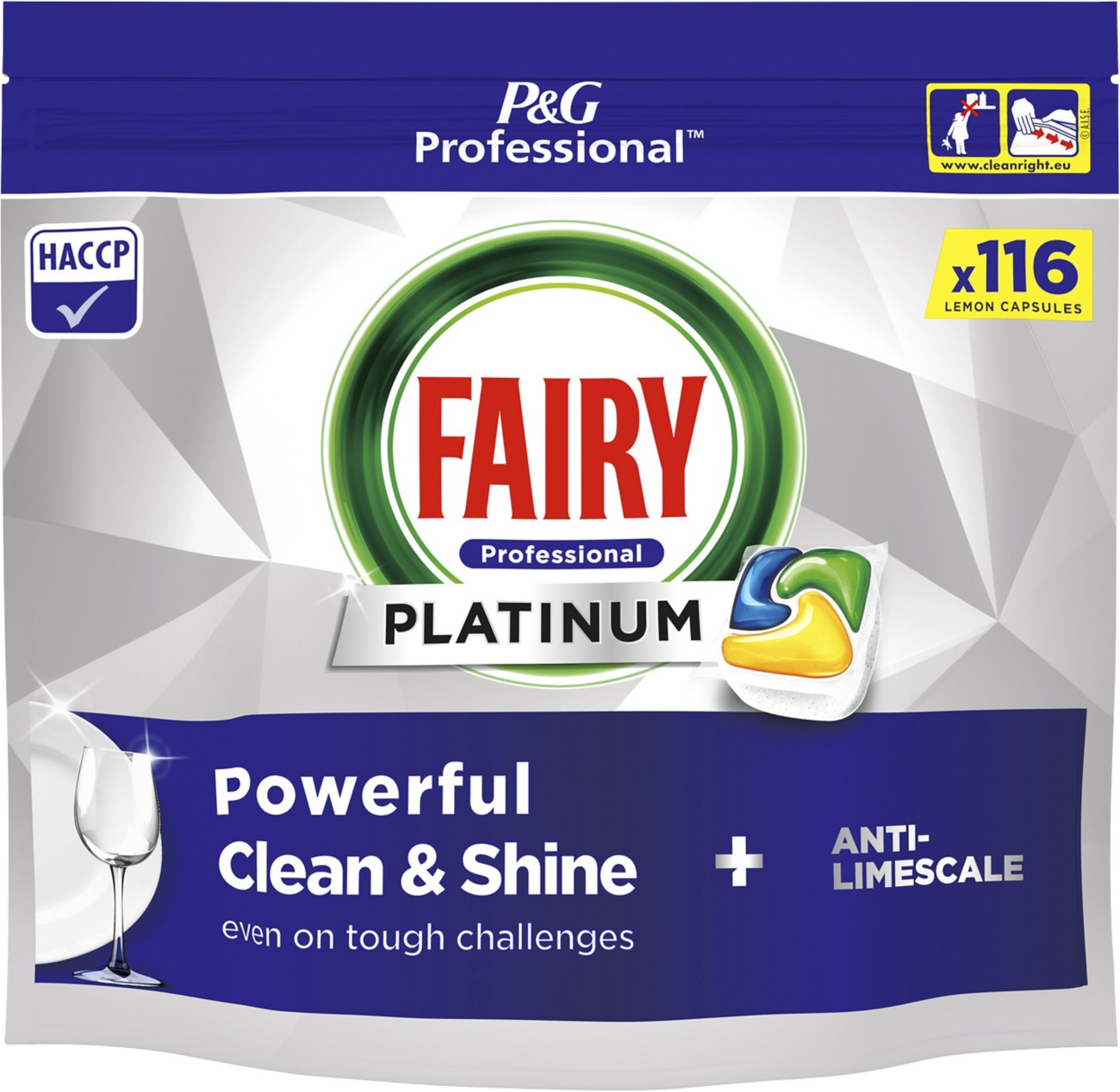 Fairy Platinum Dishwasher Tablets Tabs Lemon Pack Of 116