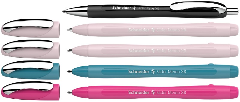 Schneider Slider Memo XB Kugelschreiber Blau 0.7 mm Kugelschreiber 5 Stück