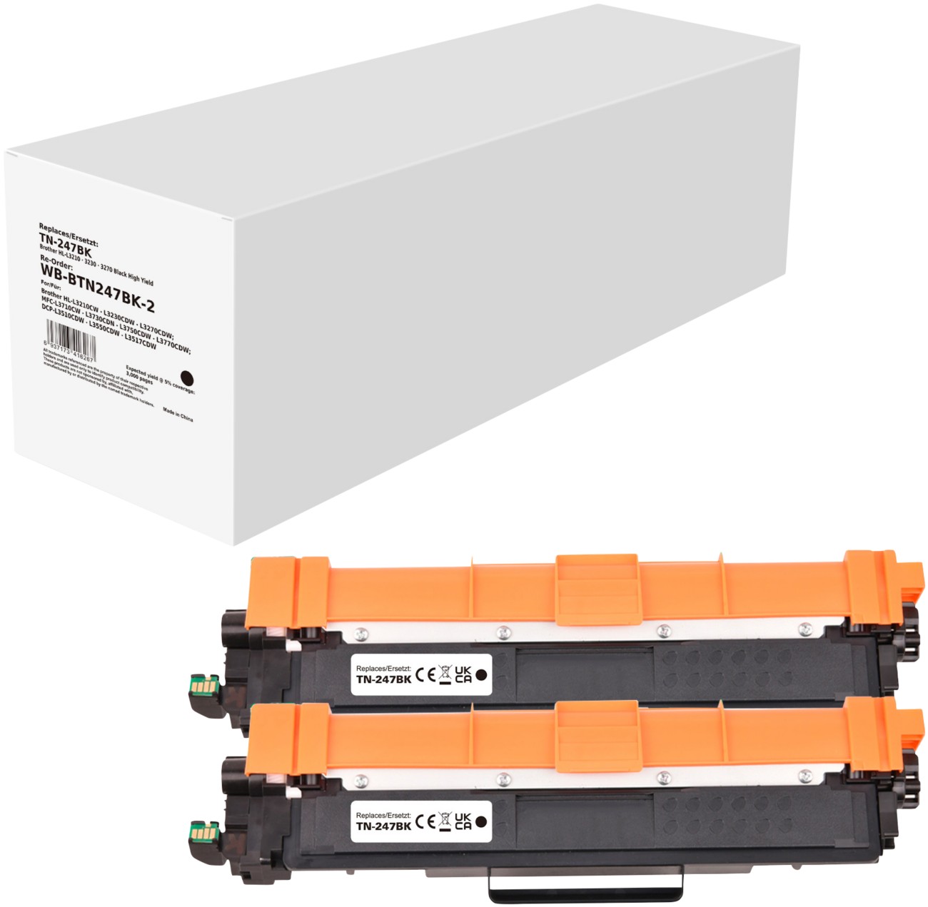 Kompatible Tonerkartusche Brother TN-247BK Schwarz