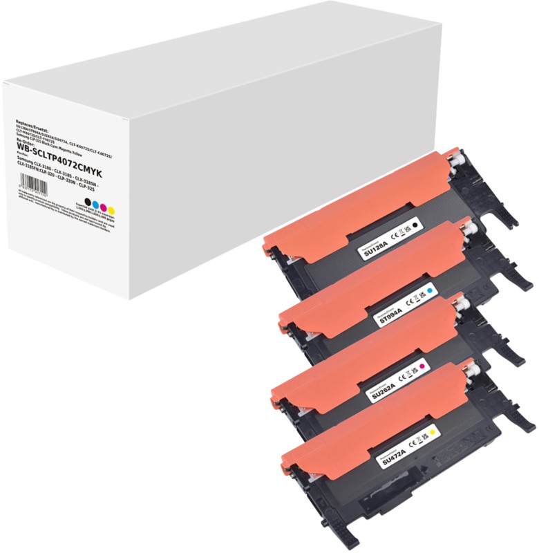 CLT-P4072C Kompatible Samsung Tonerkartusche Schwarz, Cyan, Magenta, Gelb 4er-Pack
