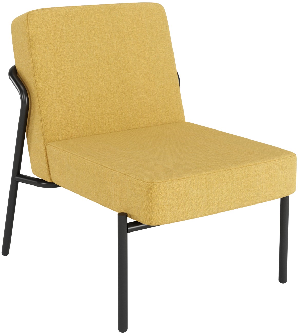 Thumbnail - Sessel meet by Paperflow MEDSO Klassik S, gepolstert, Sitzfläche austauschbar, B 580 x T 743 x H 736 mm, Stoff und Stahl...