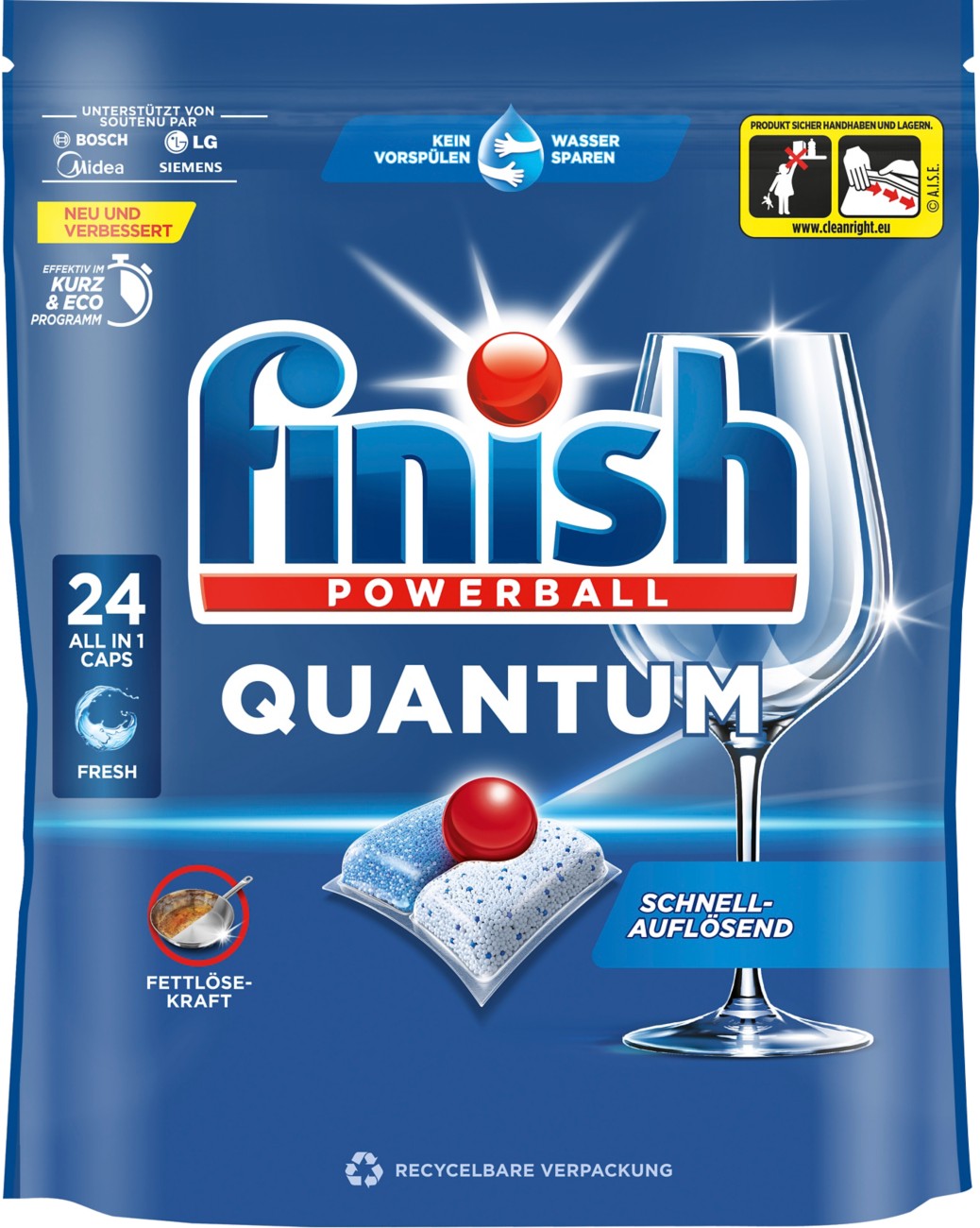 Finish Quantum Fresh Spülmaschinentabs 3311049 Fresh 24 Stück