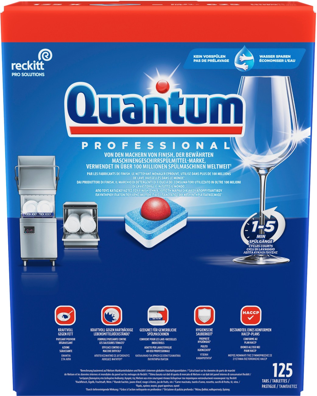 Quantum Professional Spülmaschinentabs 3314913 Fresh 125 Stück