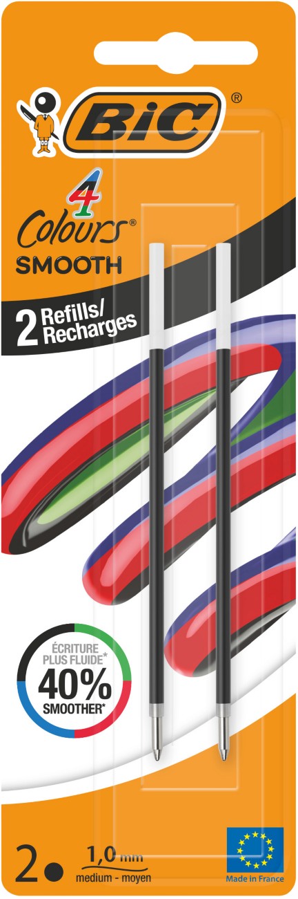 Thumbnail - BIC 4 Coulours-Kugelschreibermine 0,32 mm Medium Schwarz 2 Stück