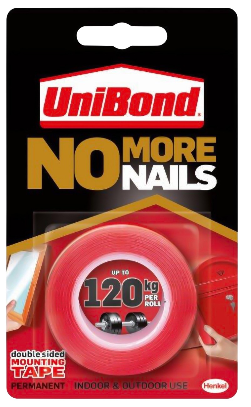 Unibond No More Nails Double-Sided Mounting Tape Red