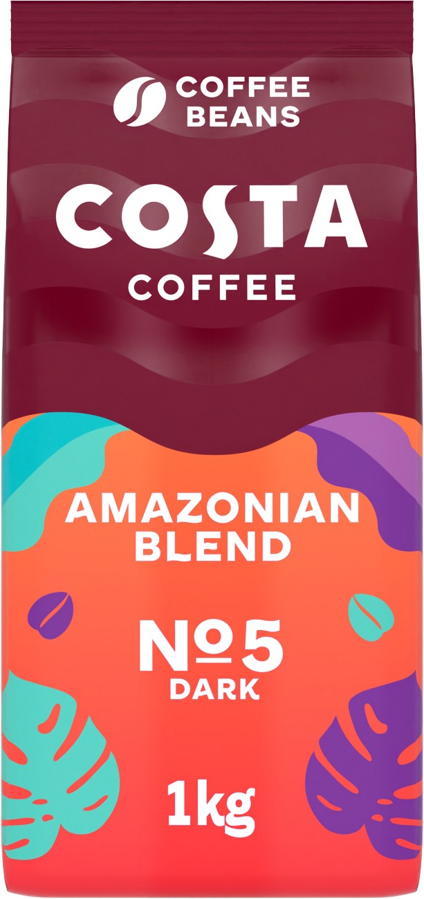 Costa Coffee Coffee Beans Bags Beans Amazonian 5 Dark 1 Kg