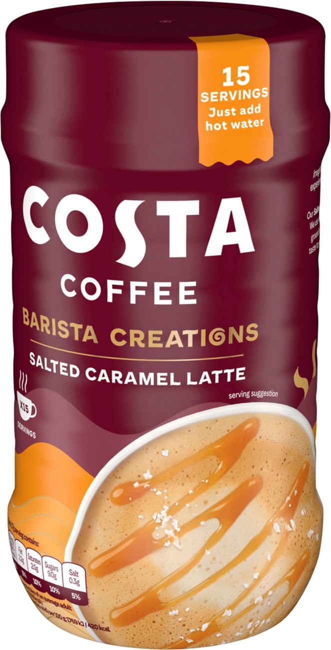 Costa Coffee Barista Creations Instant Coffee Latte Salted Caramel 255 G