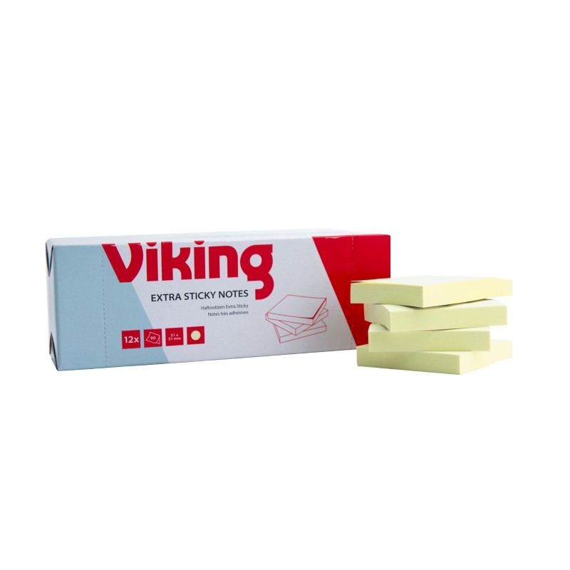 Viking Haftnotizen Rechteckig 51 mm Blanko Gelb 90 12 Stück à 90 Blatt