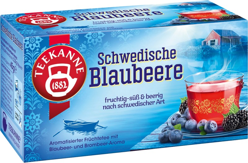 TEEKANNE Früchtetee Tee Blaubeere, Brombeere 20 Stück à 2.25 g