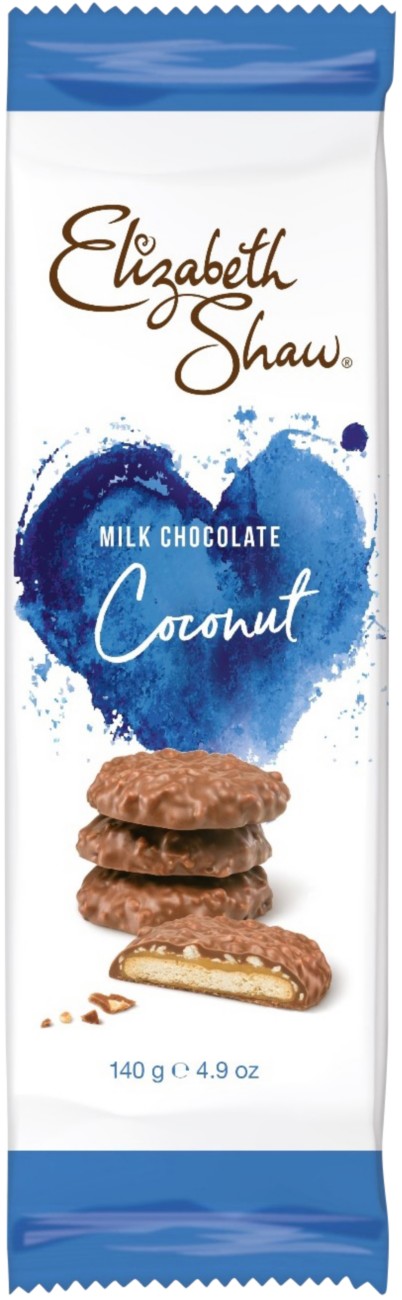 Elizabeth Shaw Milk Chocolate Coconut Biscuits 140 G Pack Of 10