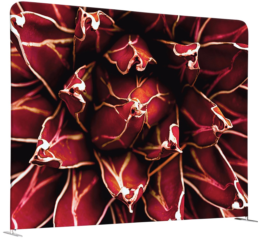 SHOWDOWN EU Raumteiler Aluminium Rot 1.984 x 450 x 1.502 mm