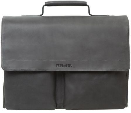 PRIDE AND SOUL District Business-Tasche 41 x 14 x 30 cm Leder Grau