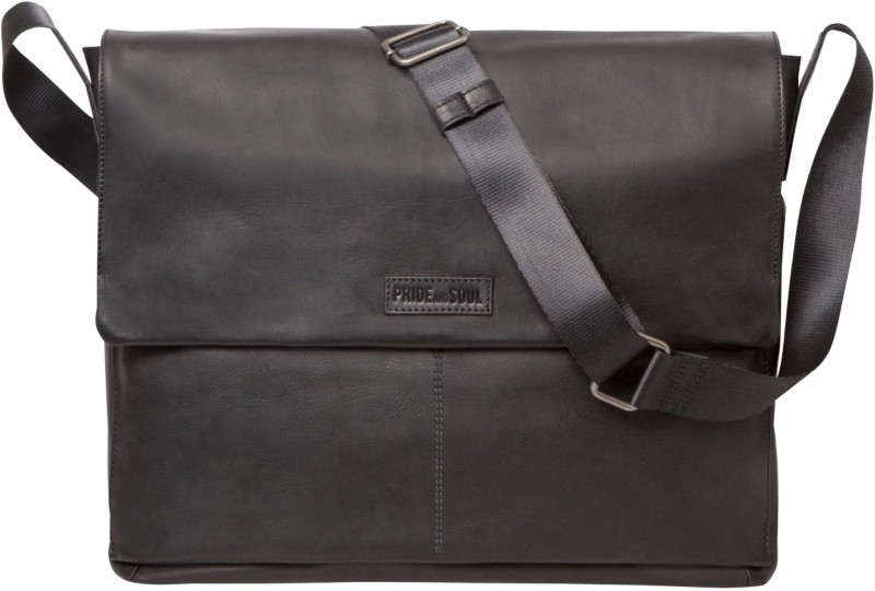 PRIDE AND SOUL Urban Schultertasche 38 x 8 x 30 cm Leder Schwarz