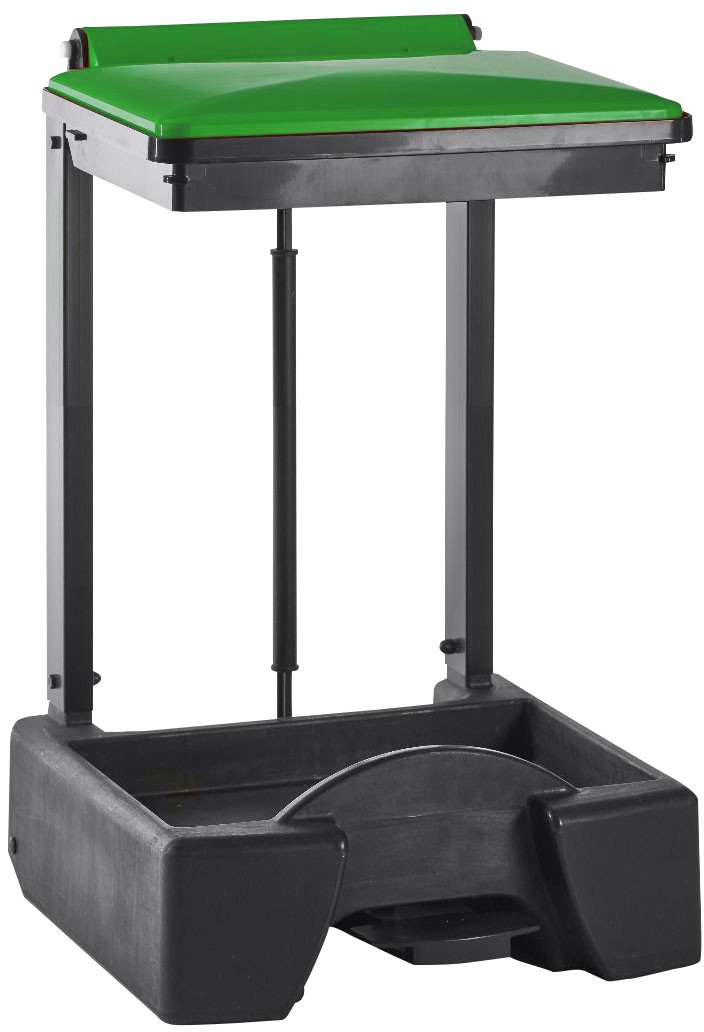 Gpc Bin 45 L Grey,Green Abs (Acrylonitrile Butadiene Styrene), Pe (Polyethylene), Pvc (Polyvinyl Chloride) Psh045green