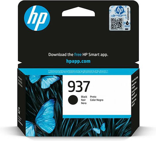 HP 937 Original Tintenpatrone 4S6W5NE Schwarz