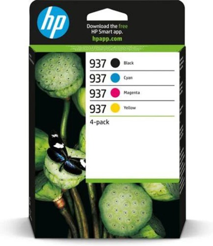 HP 937 Original Tintenpatrone 6C400NE Cyan, Gelb, Magenta, Schwarz 4 Stück