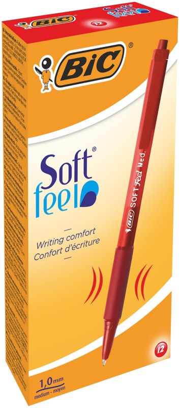 BIC Kugelschreiber SoftFeel® 0.4 mm Rot 12 Stück