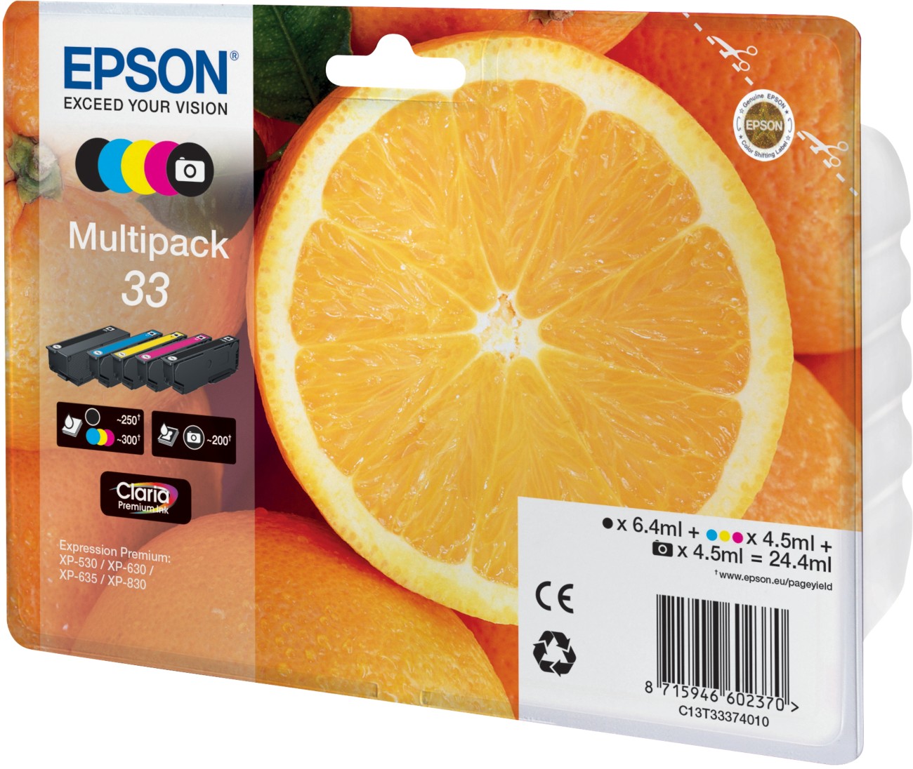 Epson  33 Ink Cartridge Claria Premium Oranges CMYK/Photo Black - Image 10