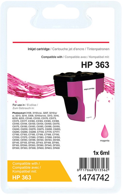 Viking 363 Kompatibel HP Tintenpatrone C8772EE Magenta