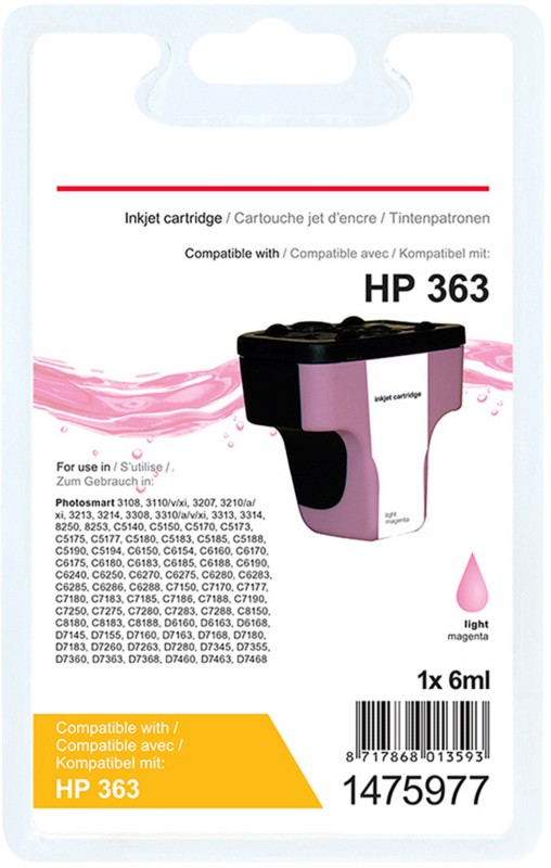Viking 363 Kompatibel HP Tintenpatrone 1475977 Hell Magenta