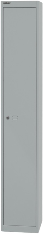 Thumbnail - Bisley Metall Schließfach 1 Tür 1 abteile Schlüssel 305 x 305 x 1.802 mm Silber