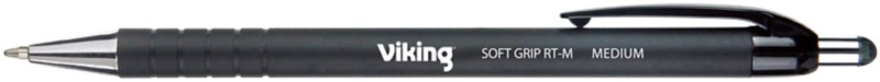 Thumbnail - Viking Soft Grip RT-M Einziehbar Kugelschreiber Schwarz 0.5 mm Mittel Rundspitze Nicht nachfüllbar