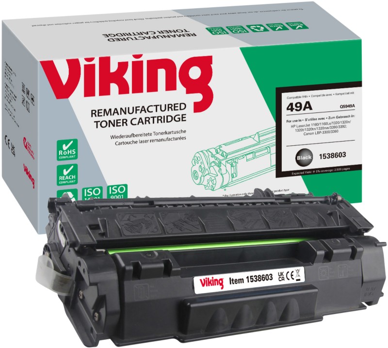 Viking 49A Kompatibel HP Tonerkartusche Q5949A Schwarz