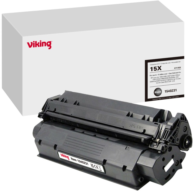 Viking 15X Kompatibel HP Tonerkartusche C7115X Schwarz