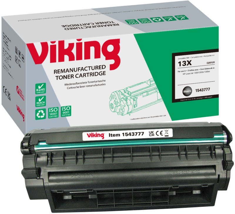 Viking 13X Kompatibel HP Tonerkartusche Q2613X Schwarz