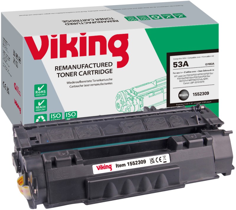 Viking 53A Kompatibel HP Tonerkartusche Q7553A Schwarz