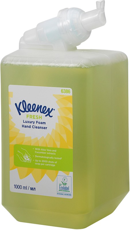 Kleenex Botanics Schaumseife Nachfüllung Schaum Aloe Vera- und Gurkenextrakte Grün 6386 6 Stück à 1 L