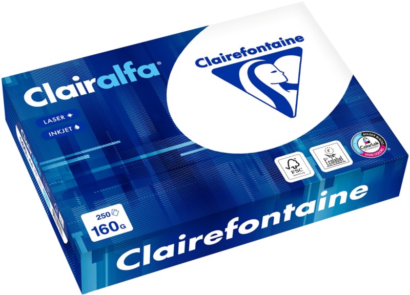 Clairefontaine Clairalfa DIN A4 Druckerpapier Weiß 160 g/m² Glatt 250 Blatt