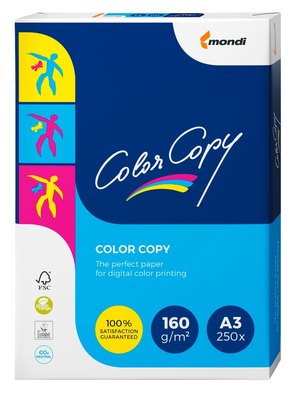 Thumbnail - Mondi Color Copy DIN A3 Druckerpapier Weiß 160 g/m² Satin 250 Blatt