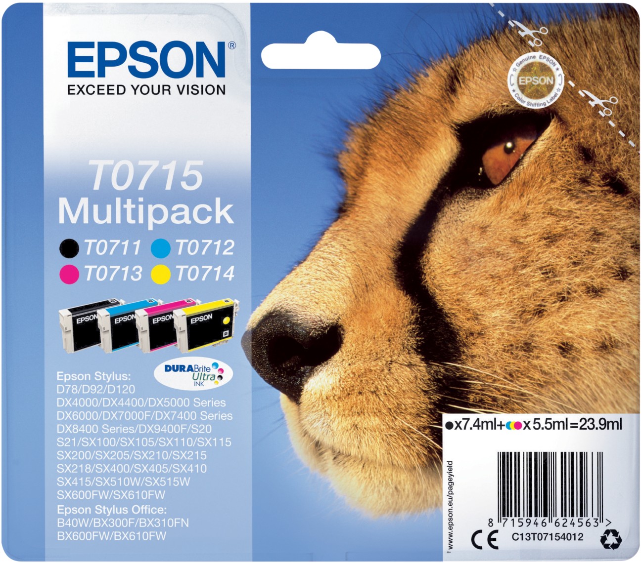 Epson T0715 Inkjet Cartridge - multipack - Image 13
