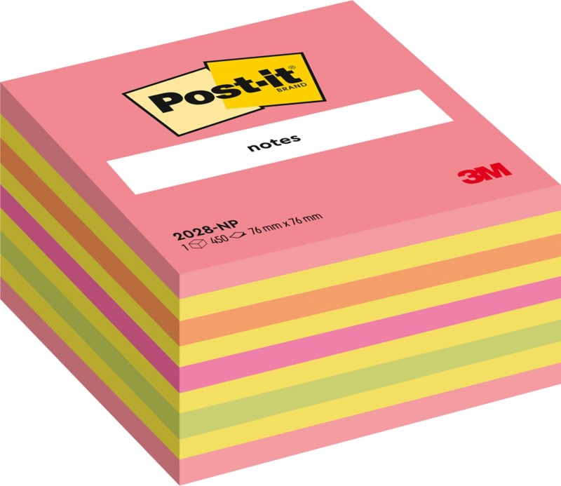 Post-it Haftnotizenwürfel 76 x 76 mm Pink und Gelb 450 Blatt