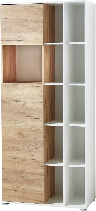 GERMANIA Aktenschrank Melamin 2 Fachböden abschließbar 850 x 400 x 1.970 mm Eiche Braun