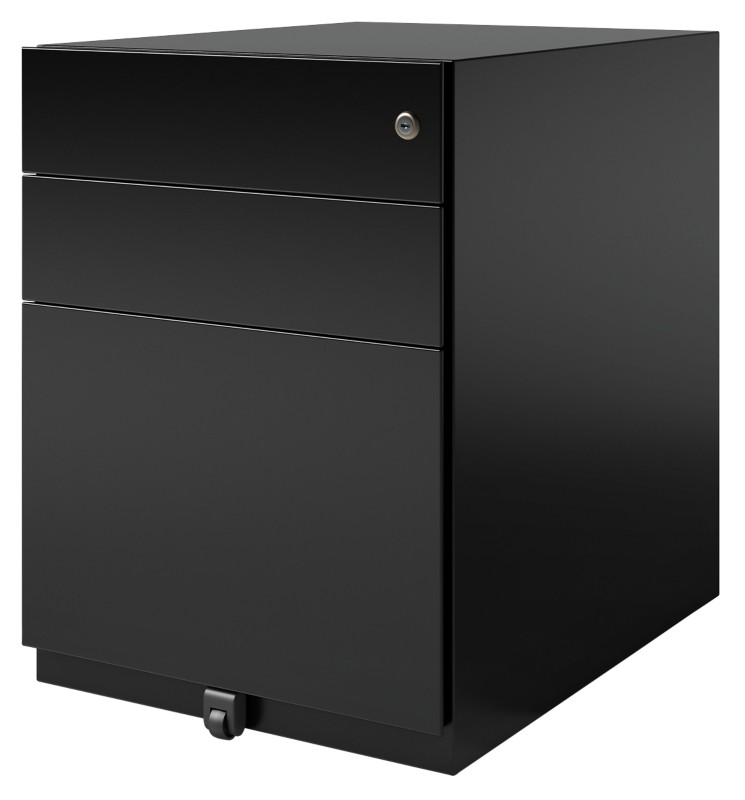 Bisley Pedestal with 3 Lockable Drawers Metal 420 x 565 x 565mm Black
